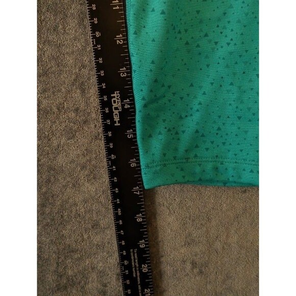 Nike Dri-FIT Teal Triangle Print Crop Leggings XL Running Tights Activewear Gym - Picture 4 of 7